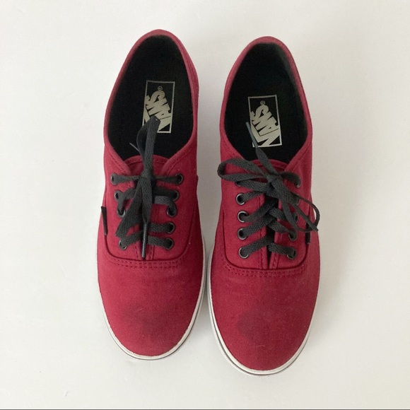 Vans Lo Pro Skate Shoes Size 8.5 Burgundy - Picture 1 of 8